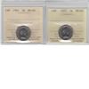 Image 1 : 5-cent 1957 & 1960 ICCS MS65. 2pcs