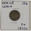 Image 1 : 10-cent 1875H  Key Date F-VF (F-15) problem free
