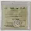 Image 1 : 10-cent 1950 ICCS MS65. Blast white!