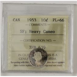 10-cent 1953 SF PL66 Heavy Cameo