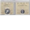 Image 1 : 10-cent 1968 Silver ICCS MS65 HC & 25-cent 1968 Silver ICCS MS66 HC. 2pcs