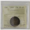 Image 1 : 25-cent 1909 Edward VII ICCS Certified EF45. A deep toned coin with natural fields.