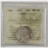 Image 1 : 25-cent 1917 ICCS MS65. White with light toning.