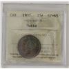 Image 1 : 25-cent 1937 ICCS SP65 Matte. Vibrant toning with hints of blue and purple.