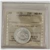 Image 1 : 25-cent 1939 ICCS Certified MS64. Near blast white coins with soft satin fields.