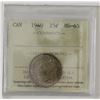 Image 1 : 25-cent 1940 ICCS MS65. Attractive toning