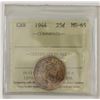 Image 1 : 25-cent 1944 ICCS Certified MS65. A softly toned example with hints of Golden rose, with lots of und