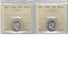 Image 1 : 25-cent 1949 & 1950 ICCS MS64. Lot of 2 coins