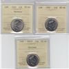 Image 1 : 25-cent 1995, 2000 Harmony & 2001P caribou ICCS MS66. The 1995 & Harmony are tied for the finest kno