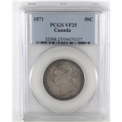 50-cent 1871  PCGS VF25