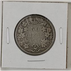 50-cent 1892 Obv 3 Fine; small scratches