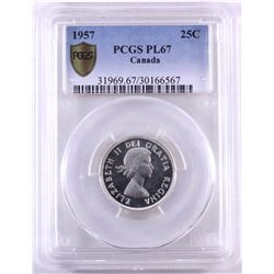 25-cent 1957 PCGS PL67