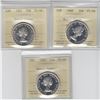 Image 1 : 50-cent 1960, 1961 & 1963 ICCS PL66 Heavy Cameo. 3pcs