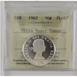 50-cent 1962 ICCS PL67 Ultra Heavy Cameo. Solo finest known.