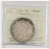 Image 1 : silver $1 1935 ICCS MS65. Attractive toning