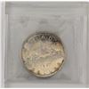 Image 2 : Silver $1 1947 Pointed 7 with Dot. ICCS Certified AU50. A nice natural coin with some hints of golde