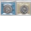 Image 1 : Silver $1 1949  ICCS MS64 and 1952 SWL silver $1 CCCS EF45 with die chip below 'D' of Canada on the 