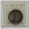 Image 1 : Silver $1 1958  ICCS MS65