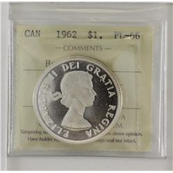 silver $1 1962 ICCS PL66 Heavy Cameo