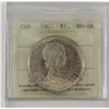 Image 1 : silver $1 1967 Dollar ICCS MS66; Only 5 Graded MS66