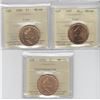 Image 1 : loon $1 1987, 1991 & 1992 confederation ICCS MS66. 3pcs