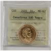 Image 1 : loon $1 2009 Canadiens 100 years ICCS MS67. Tied for finest known