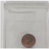 Image 2 : 1968 Off Center Error Canada 1-cent CCCS Certified MS63 Red & Brown. Coin is approximately 30% off C