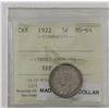 Image 1 : Error 5-cent 1922 ICCS MS-64,  Misaligned Die, partially out of collar