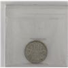 Image 2 : 1858 Canada 20-cent ICCS Certified VF-20 (Coinage die rotation) Coin is a soft light grey with sligh