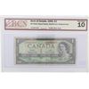 Image 1 : 1954 $1 BC-29aA Devils Face replacement #*AA0004463 BCS VG10, graffiti, minor tears in margin.  Toug