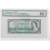 Image 1 : 1954 Bank of Canada Replacement $1.  BC-37bA, S/N: *D/O0496790, PMG CUNC-64, EPQ.