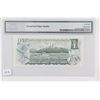 Image 2 : 1973 Bank of Canada Test Note $1.  BC-46aT-i, S/N: AXA0847407, PMG CUNC-64, EPQ