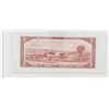 Image 2 : 1954 Bank of Canada $2 S/R Test Note. BC-38dT, S/N: S/R2759326. Note has a small margin tear  and is
