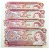 Image 1 : Group lot of 4 x 1974 first generation Replacement $2 notes in UNC or better condition.