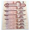 Image 2 : Group lot of 6 x 1986 Replacement $2.00 notes all in UNC or better condition