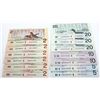 Image 1 : Group lot of 13 different second generation replacement notes from the bird series in UNC or better 