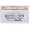 Image 2 : 1986 Bank of Canada Changeover $5.  BC-56a, Yellow Back Position Number, S/N: EOH0288809, BCS CUNC-6