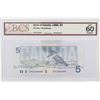 Image 1 : 1986 Bank of Canada Changeover $5.  BC-56a-i, S/N: EPC2344859, BCS UNC-60, Original