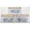 Image 2 : Group of 3 x 1986 Replacement $5.  ENX BC-56aA-i, ENX BC-56aA, and ANX BC-56cA-i.  BCS CUNC-62 and h