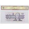 Image 2 : 1989 Bank of Canada Replacement $10.  BC-57bA, S/N: ATX2242467, BCS CUNC-64, Original