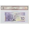Image 2 : 2001 Bank of Canada $10.  BC-63a, S/N: FDY1081207, BCS UNC-60, Original