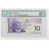 Image 1 : 2001 Bank of Canada Replacement $10.  BC-63aA, FDU(9.240M-10.0M), S/N: FDU9898386, PMG GUNC-67, EPQ
