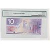 Image 2 : 2001 Bank of Canada Short Run $10.  BC-63c, S/N: BET0255734, PMG GUNC-67, EPQ