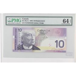 2005 Bank of Canada Replacement $10.  BC-68aA-i, FEP(0.045M-0.135M), S/N: FEP0096559, PMG CUNC-64, E