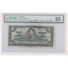 Image 1 : 1937 Bank of Canada 2 digit RADAR $1.00. BC-21d, S/N: M/N7771777, PMG VF-25.