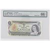 Image 1 : 1973 Bank of Canada Ascending/Descending RADAR $1.  BC-46a-i, S/N: AAW2345432, PMG GUNC-66, EPQ.  A 