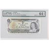 Image 1 : 1973 Bank of Canada Solid digit RADAR $1.  BC-46b, S/N: ECD4444444, PMG CUNC-64, EPQ