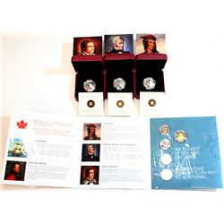 RCM Lot; 2012 $4 Tecumseh, 2013 $4 Laura Secord, 2013 $4 Salaberry & War of 1812 Commemorative Coin 