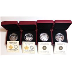 RCM Lot; 2013 $5 Tradition of Hunting - Bison, Deer, The Seal & Canada Goose - 4pcs. No Tax