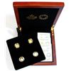 Image 1 : RCM Lot; 2014 RCM $5 Pure Gold 'O' Canada Complete 4-coin Set with Deluxe Wooden Box.